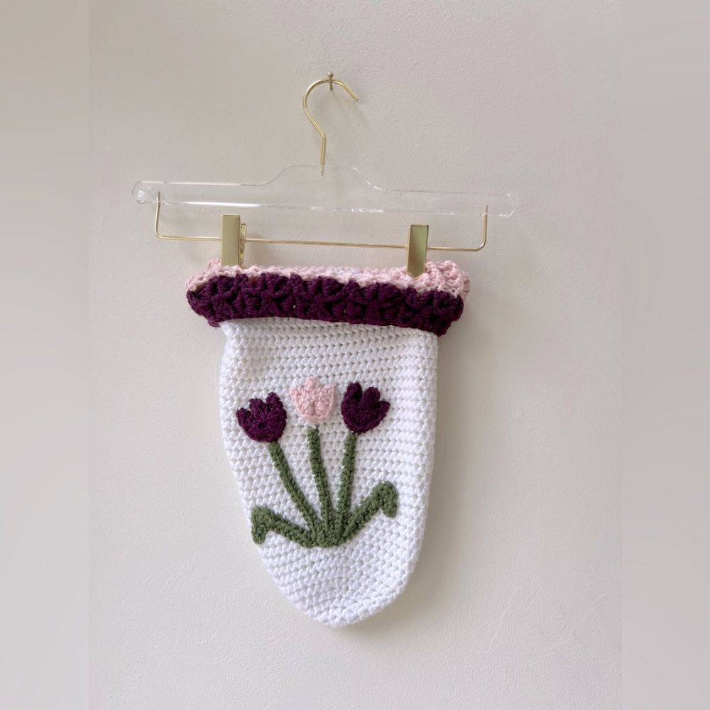 Hand Crafted Knit Baby newborn photography floral